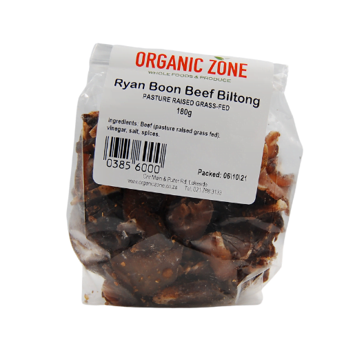 Buy Ryan Boon Beef Biltong 180g Online Organic Zone 🇿🇦